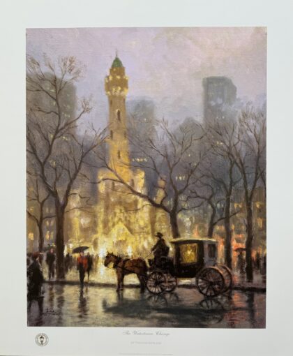 Thomas Kinkade WATERTOWER CHICAGO Hand Signed Limited Edition Lithograph 16" x 20"