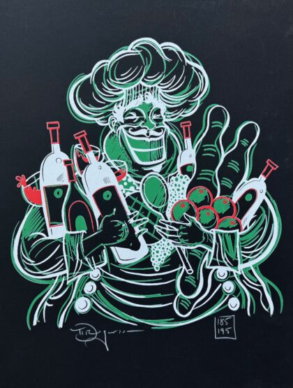 Tim Rogerson ITS A FEAST Hand Signed Limited Edition Serigraph Art 16 x 12
