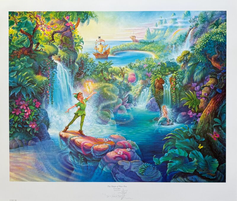 Tom duBois MAGIC OF PETER PAN Hand Signed Limited Edition Lithograph 22" x 28"