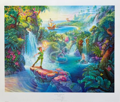 Tom duBois MAGIC OF PETER PAN Hand Signed Limited Edition Lithograph 22" x 28"