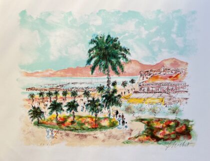 Urbain Huchet LAVANDOU Hand Signed Limited Edition Lithograph