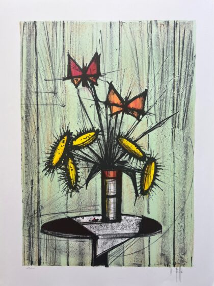 V. BEFFA Hand Signed Original Lithograph LA PENSEE et TOURNESOLS Bernard Buffet