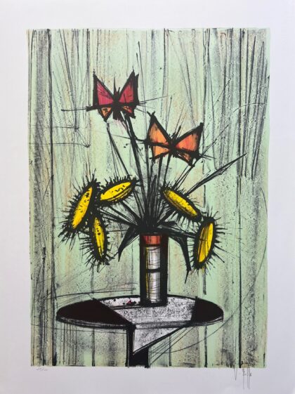 V. BEFFA Hand Signed Original Lithograph LA PENSEE et TOURNESOLS Bernard Buffet