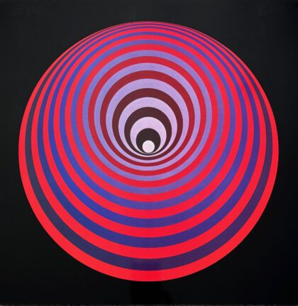 VICTOR VASARELY 1974 Heliogravure Print Art 16.5" x 16.5" OERVEGN