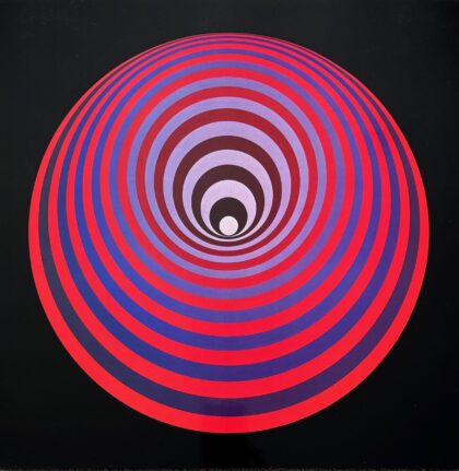 VICTOR VASARELY 1974 Heliogravure Print Art 16.5" x 16.5" OERVEGN