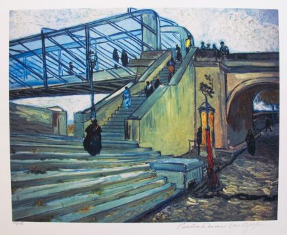 Vincent Van Gogh TRINQUETAILLE BRIDGE Estate Signed Limited Edition Giclee