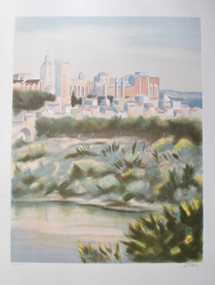 VICTOR ZAROU City by Bay Hand Signed Limited Edition Lithograph French Art