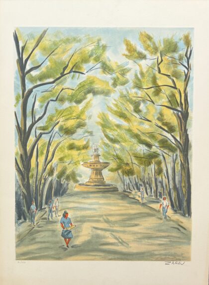 Victor Zarou ROAD TO ARLES Hand Signed Limited Edition Lithograph