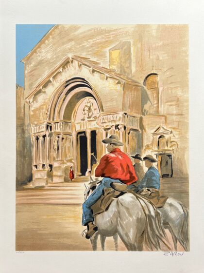 Victor Zarou SAINT TROPHIME CATHEDRAL Hand Signed Limited Edition Lithograph