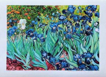 Vincent Van Gogh IRISES Estate Signed Limited Edition Giclee 17" x 24"