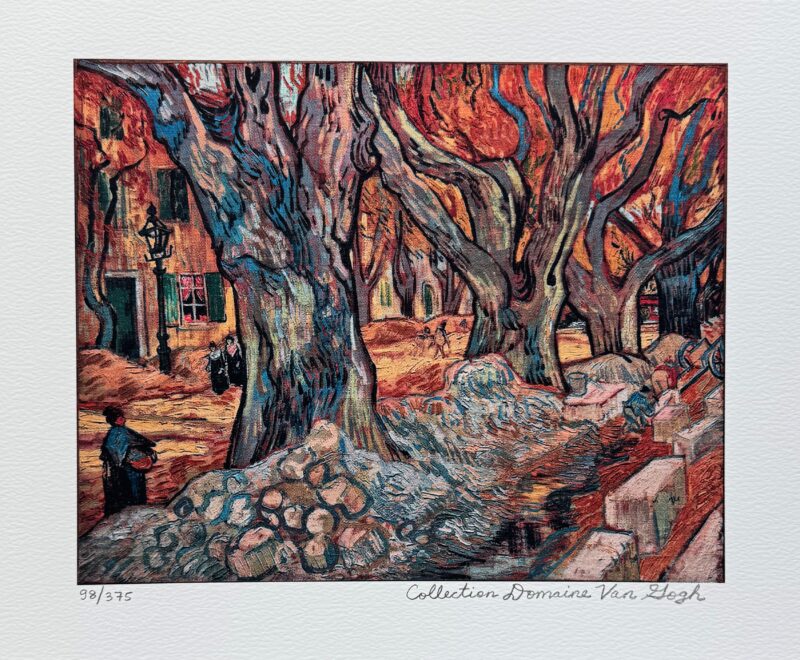 Vincent Van Gogh LARGE PLANE TREES Estate Signed Limited Edition Giclee 12 x 16