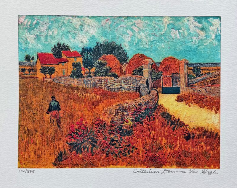 Vincent Van Gogh PROVENCE FARMHOUSE Estate Signed Limited Edition Giclee 12 x16