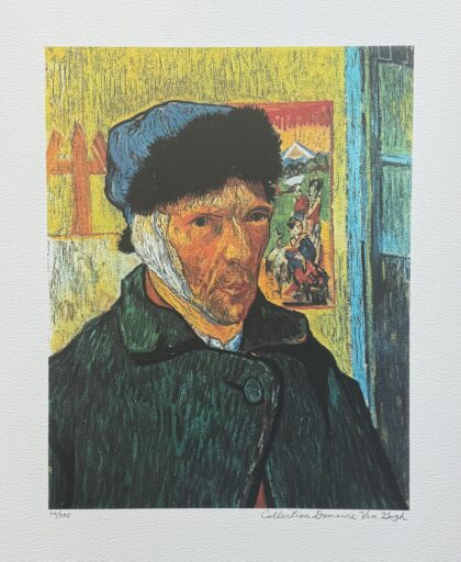 Vincent Van Gogh SELF PORTRAIT WITH BANDAGED EAR Estate Signed Giclee Art 16x24