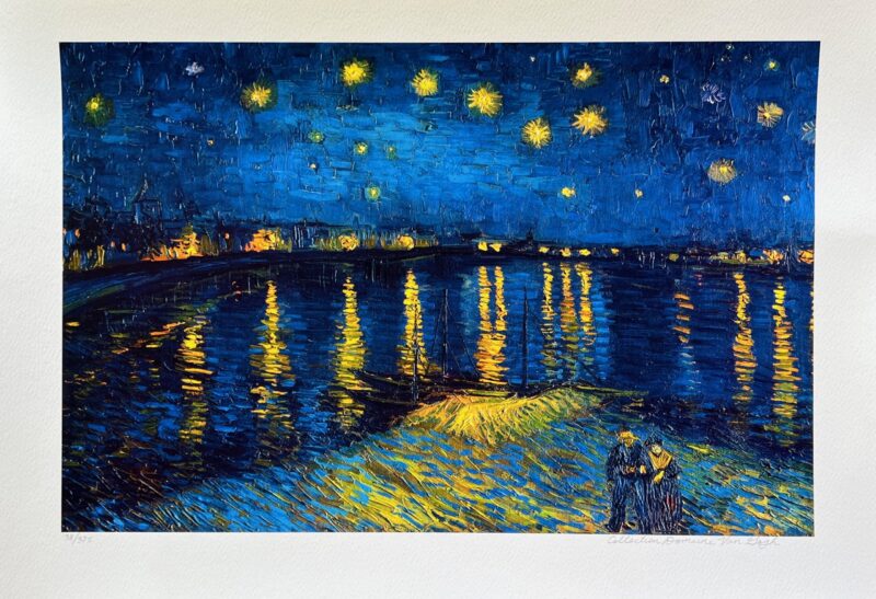 Vincent Van Gogh STARLIGHT OVER RHONE Estate Signed Limited Edition Giclee 16.5" x 24"