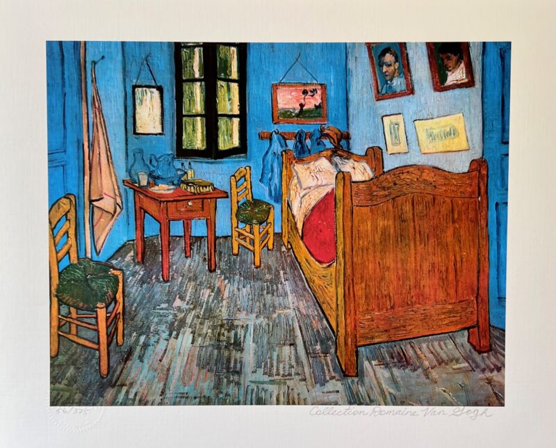 Vincent Van Gogh VAN GOGH'S BEDROOM Estate Signed Limited Edition Giclee 13"x17"