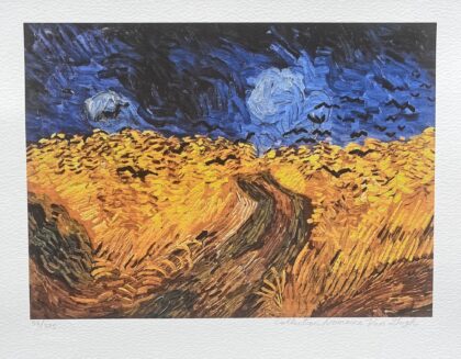 Vincent Van Gogh WHEAT FIELD WITH CROWS Estate Signed Giclee 16" x 12"