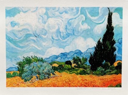 Vincent Van Gogh WHEAT FIELD Estate Signed Limited Edition Giclee 13" x 17"