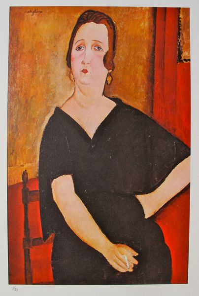 Amedeo Modigliani MME. AMADEE - WOMAN WITH CIGARETTE 1971 Plate Signed Limited Ed. Lithograph