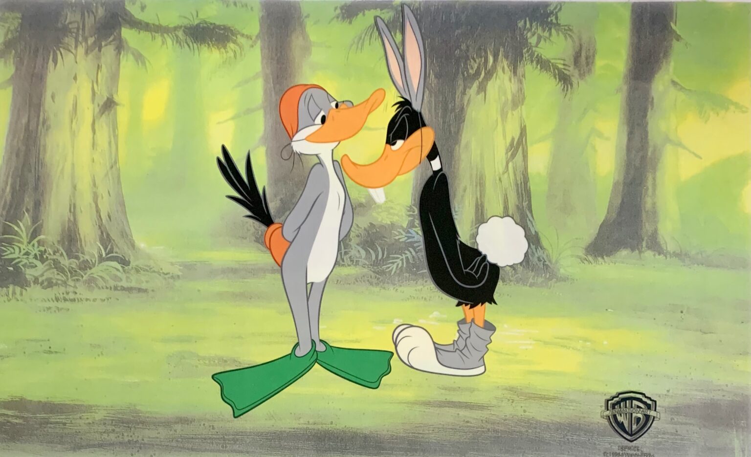 Warner Bros Bugs Bunny Daffy Duck Sericel Rabbit Season Duck Season Forgotten Treasurez® 7087