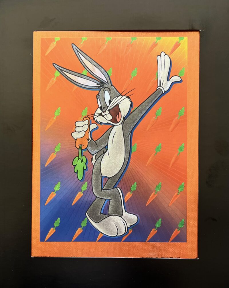 Looney Tunes BUGS BUNNY Eating Carrots Foil Art