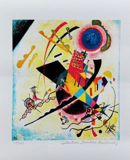 Wassily Kandinsky BLUE CIRCLE Estate Signed Limited Edition Giclee Art 16 x 12