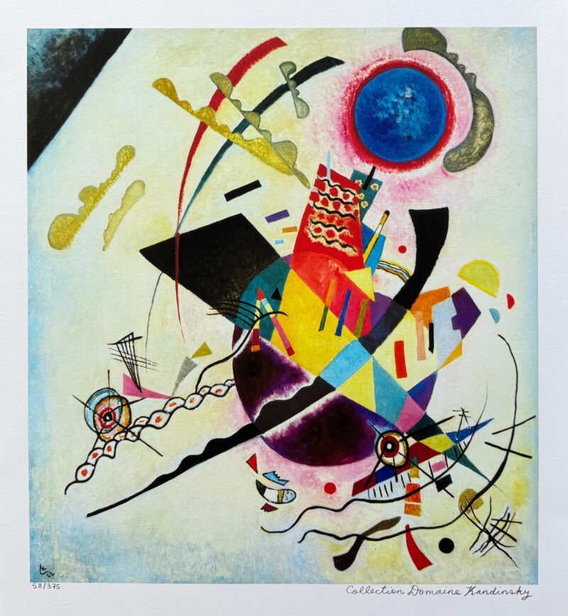 Wassily Kandinsky BLUE CIRCLE Estate Signed Limited Edition Giclee Art 19 x 17