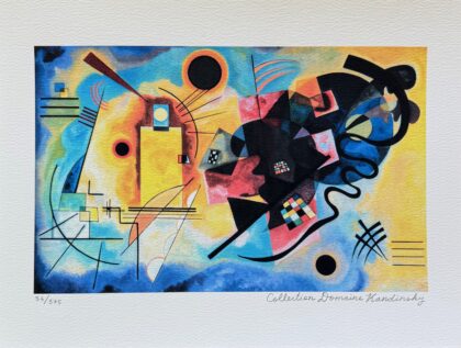 Wassily Kandinsky YELLOW RED & BLUE Estate Signed Limited Edition Art 12 x 16