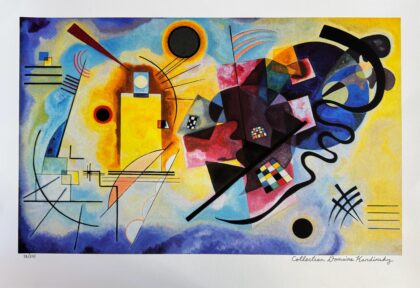 Wassily Kandinsky YELLOW RED & BLUE Estate Signed Limited Edition Art 15 x 22