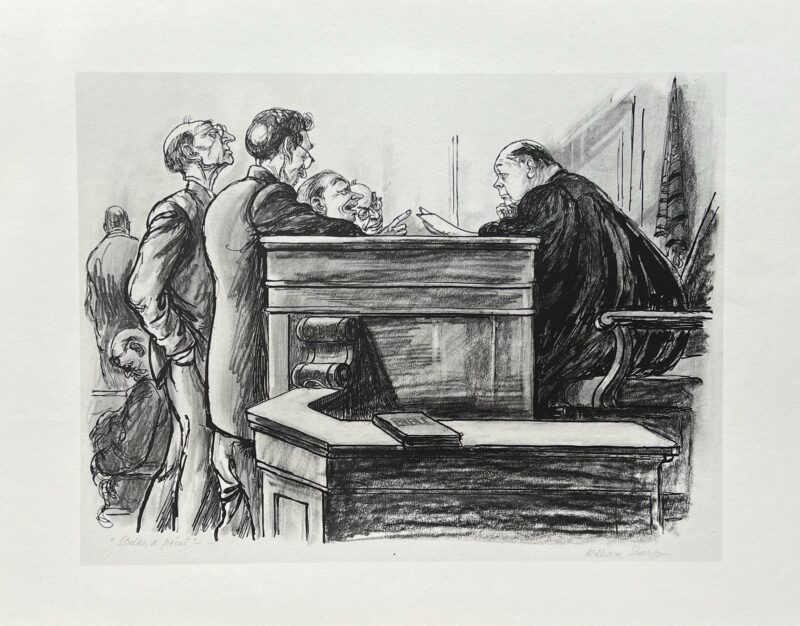 William Sharp STRIKE A POINT Hand Signed Lithograph