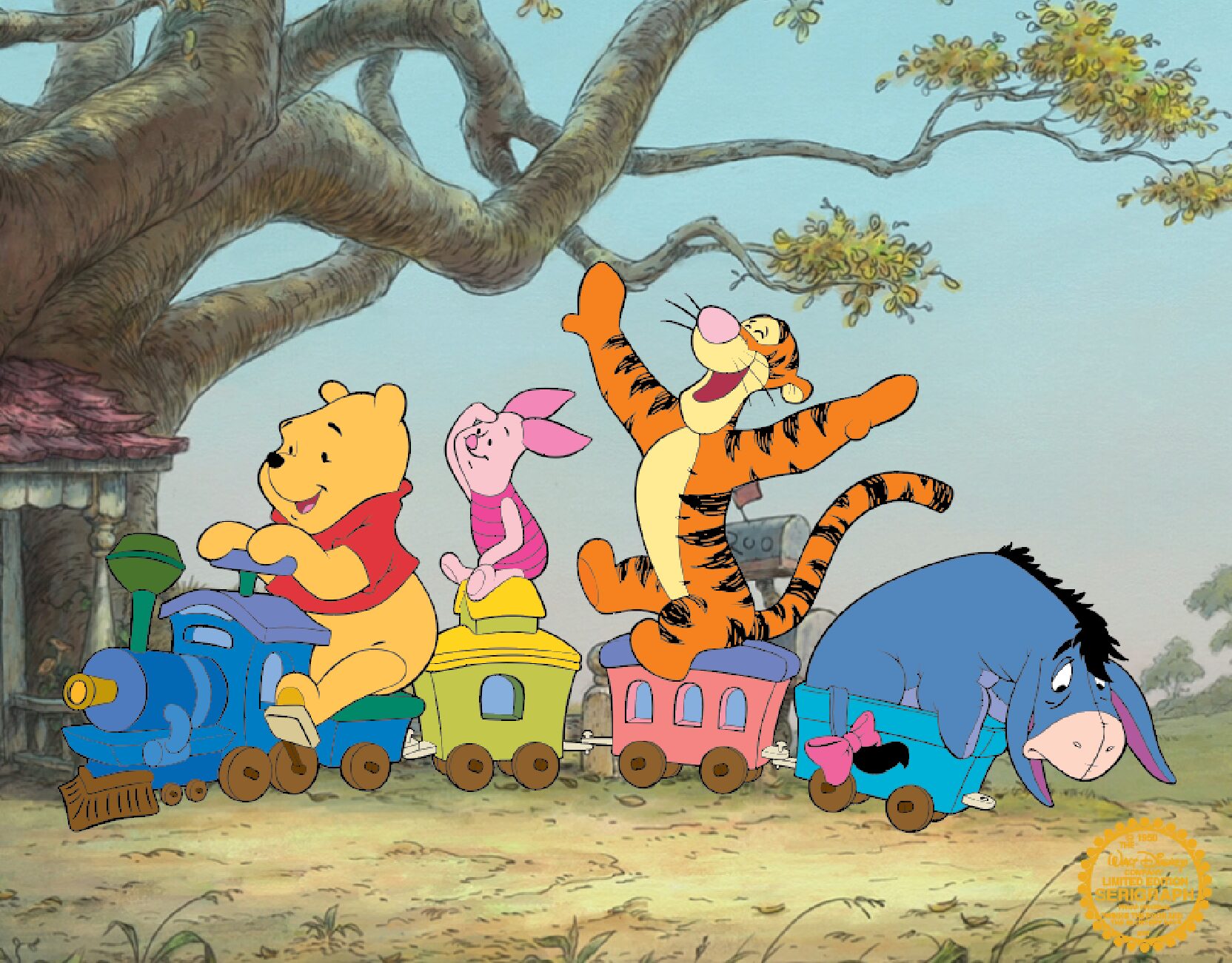 Disney WINNIE THE POOH & FRIENDS TRAIN Limited Edition Sericel Animation Art Cel