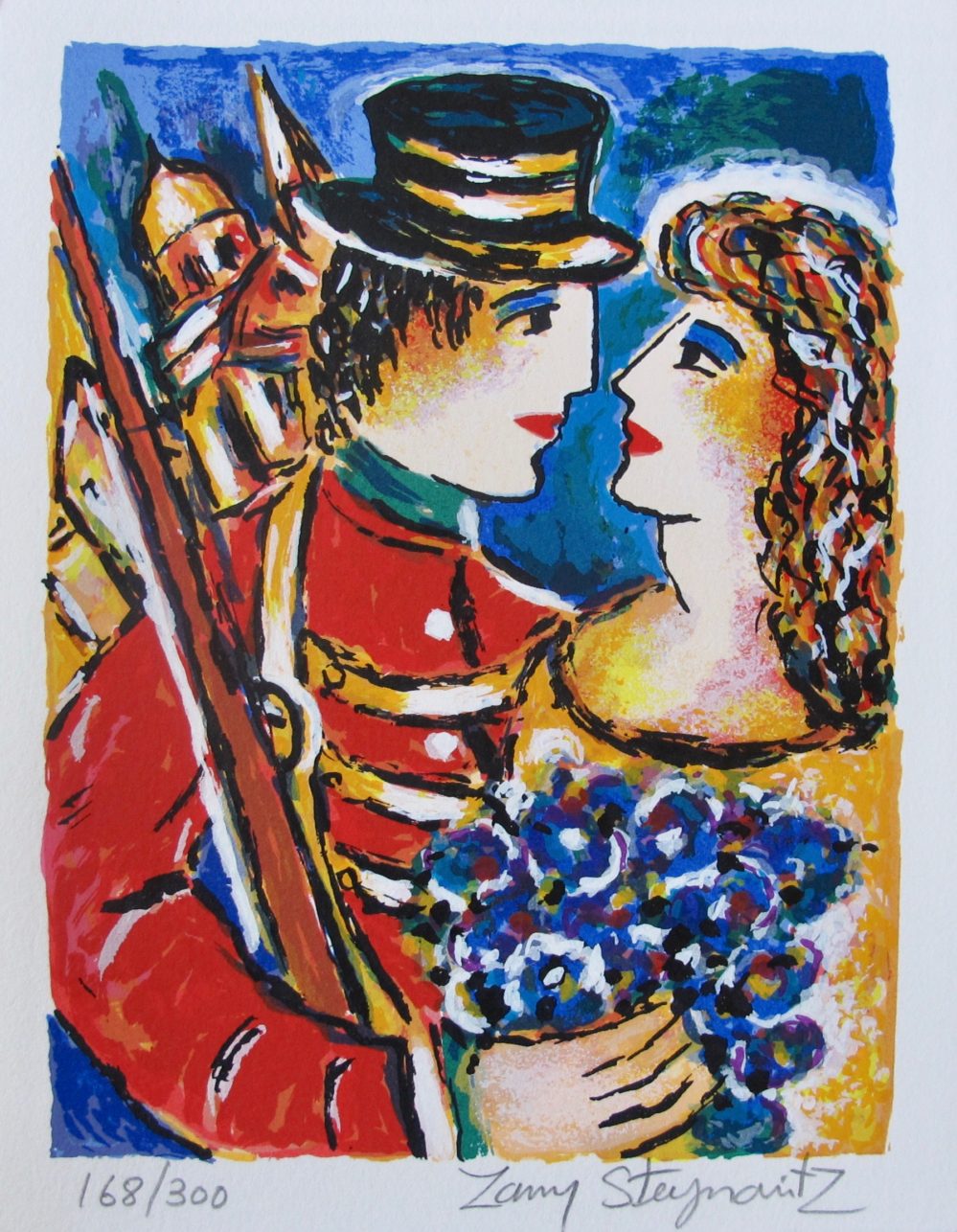 Zamy Steynovitz LOVERS BOUQUET Hand Signed Lithograph