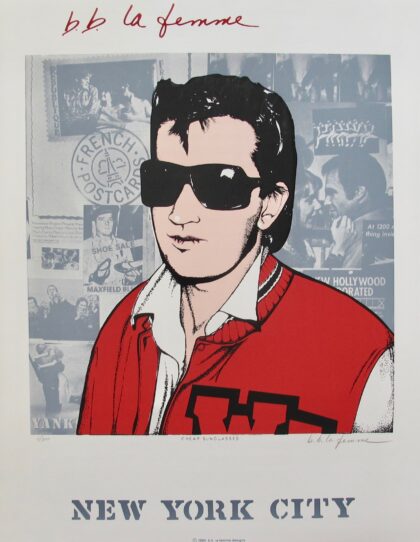 B.B. La Femme CHEAP SUNGLASSES 1984 Hand Signed Serigraph