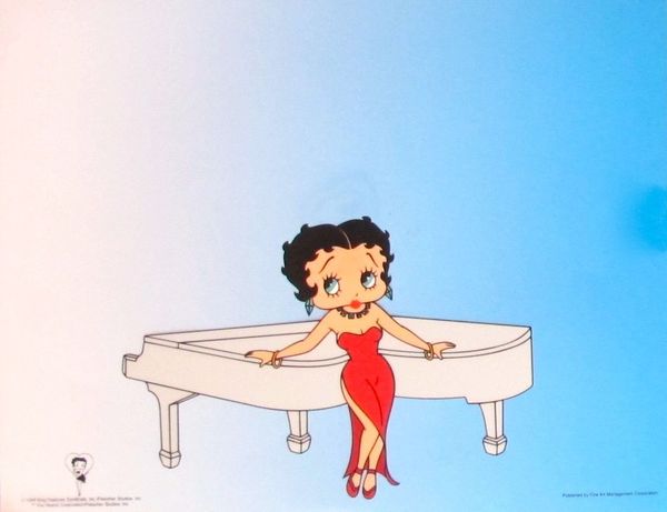 BETTY BOOP WITH PIANO Animation Art Sericel