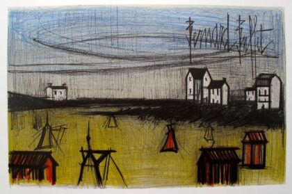 Bernard Buffet ON THE BEACH Limited Edition Plate Signed Lithograph