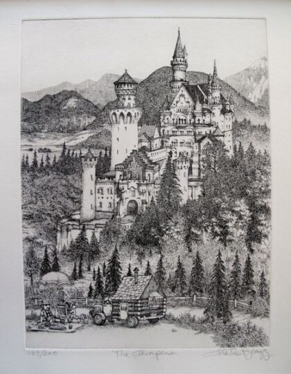 Charles Bragg THE CAMPERS Hand Signed Limited Edition Etching