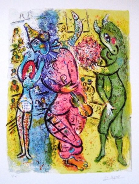 Marc Chagall CIRCUS V Limited Edition Facsimile Signed Giclee