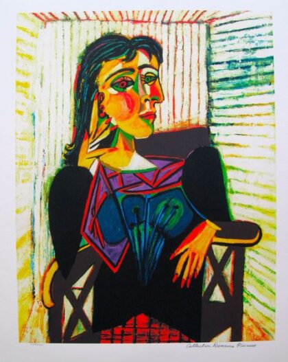 #57 PORTRAIT OF DORA MAAR SEATED Pablo Picasso Estate Signed Giclee