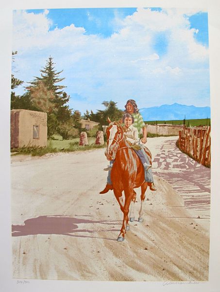 Andrew Michael “FATHER & SON” Native Americans Limited Ed. Hand Signed Lithograph