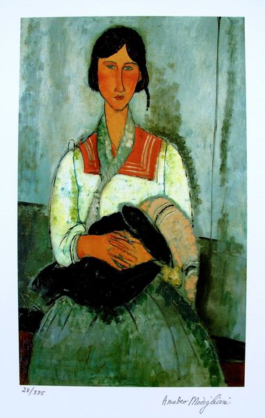 Amedeo Modigliani "GYPSY WOMAN WITH CHILD" Facsimile Signed Limited Ed. Small Giclee