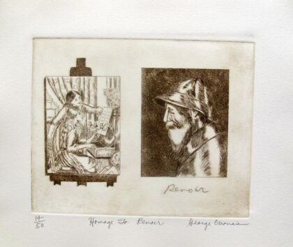 GEORGE CRIONAS “HOMAGE TO RENOIR” Hand Signed Limited Edition Etching