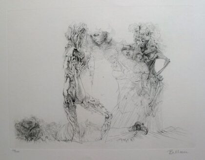 Hans Bellmer LES QUATRE FILLES Hand Signed Limited Ed. Etching