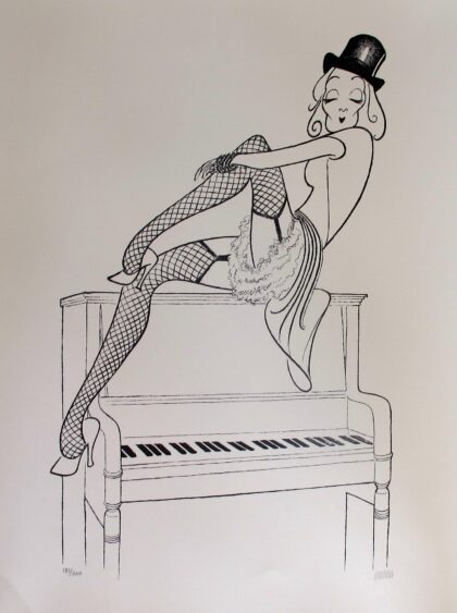 AL HIRSCHFELD MARLENE DIETRICH Hand Signed Limited Edition Lithograph