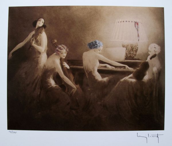 Louis Icart MELODY HOUR Facsimile Signed Limited Edition Giclee Small