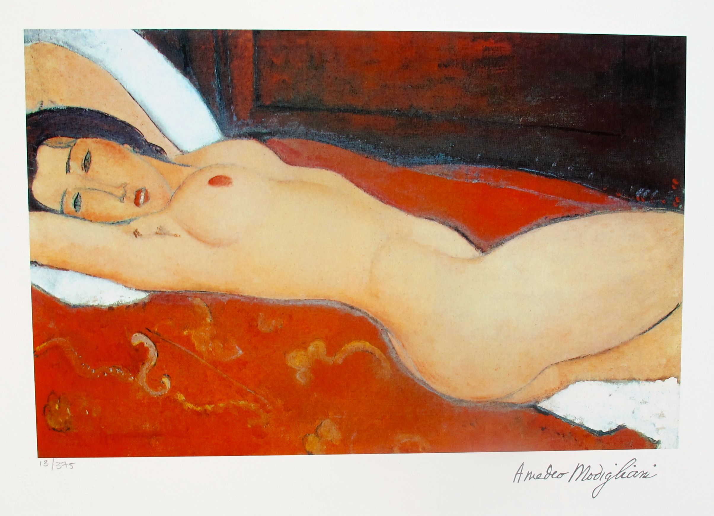 Amedeo Modigliani RECLINING NUDE Limited Edition Small Giclee