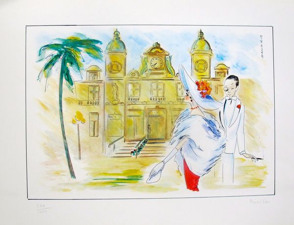 PIROSKA KEVESI “MONTE CARLO” Hand Signed Lithograph from the CASINO Series