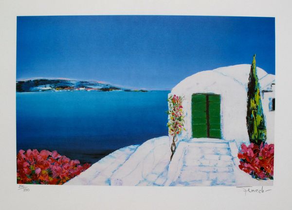 Fenech PAYSAGE GRECE Limited Ed. Hand Signed Lithograph