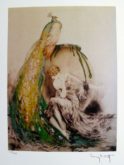 Louis Icart PEACOCK Facsimile Signed Limited Edition Giclee Small