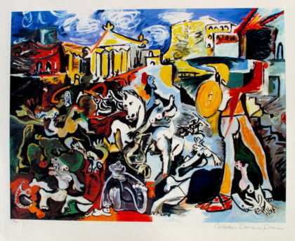 #115 BATTLE SCENE Pablo Picasso Estate Signed Giclee