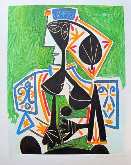 #27 WOMAN IN GREEN Pablo Picasso Estate Signed Giclee