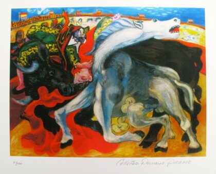 Pablo Picasso BULLFIGHT, DEATH OF TOREADOR Estate Signed Limited Edition Small Giclee